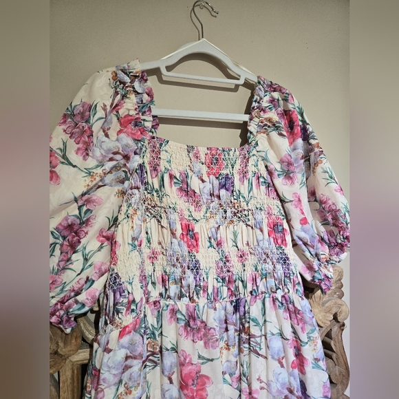 Baltic Born Floral Maxi Dress - Pink and White - Picture 8 of 12